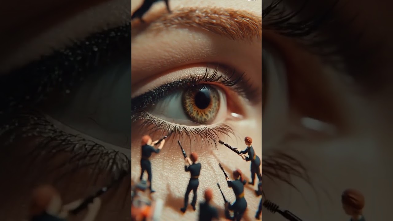 Tiny Makeup Artists Perfect Human Eye Look in Mesmerizing Stop-Motion