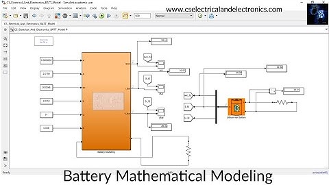 Battery Mathematical Modeling In MATLAB Simulink, Download MATLAB File