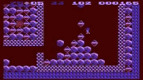 Atari 8-bit Boulder Dash (First Star Software) Cave I, level 1 max (?) jewels - 115