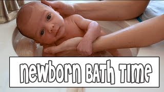 Newborn Baby Bath Time
