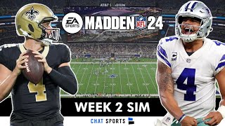 Saints vs. Cowboys Madden Simulation For 2024 NFL Season | Saints Week 1 (Madden 25 Rosters)