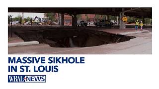 Massive sinkhole opens in downtown St. Louis screenshot 5