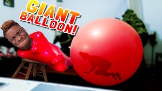 STUCK INSIDE GIANT 6FT BALLOON WUBBLE BUBBLE!