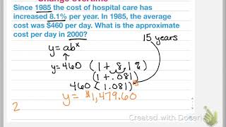 Exponential Word Problem Notes