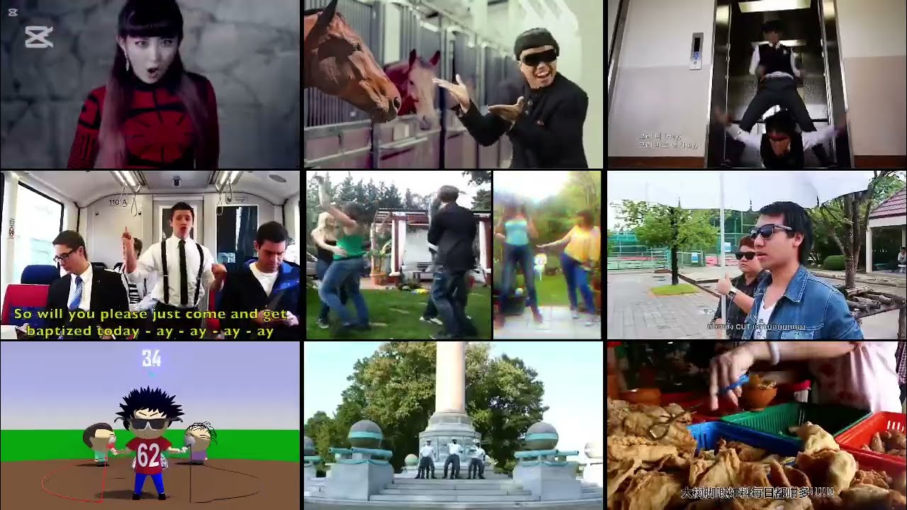 Gangnam Style 9 Parody Mashup 