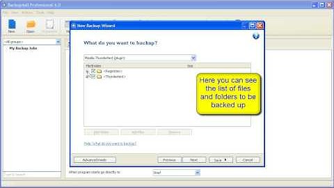 How to back up Thunderbird email