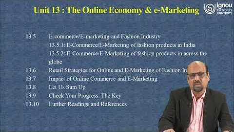 IGNOU Live Session on "Online Economy & Career in Fashion" for CFDE-Course-4, Block-3: Unit-13 & 14