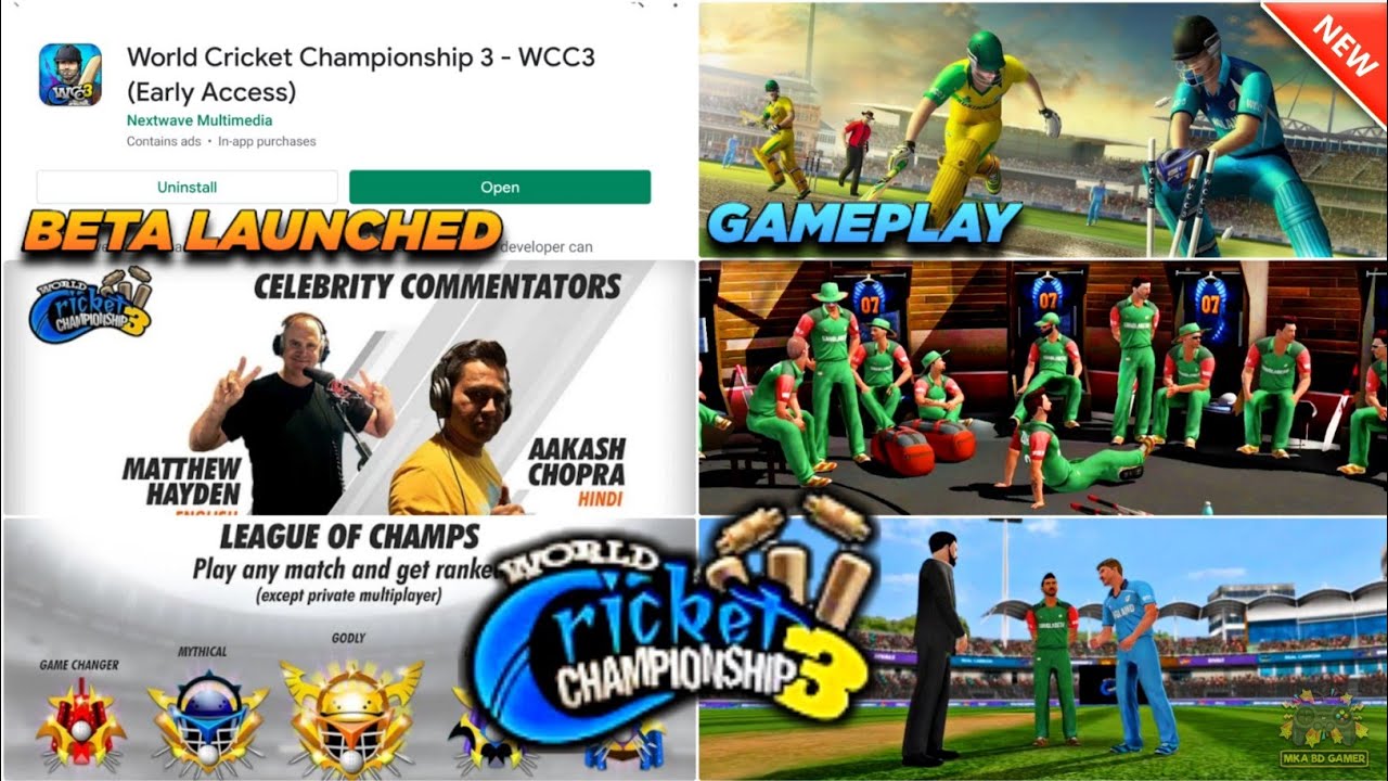 World Cricket Championship 3 - WCC3 Official Launched || ANDROID GAMEPLAY ULTRA HIGH GRAPHIC GAMES