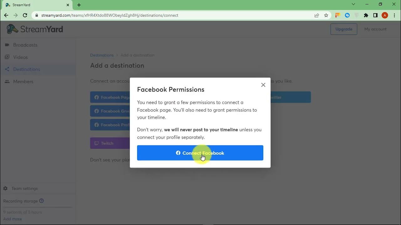 How To Connect Streamyard To Facebook