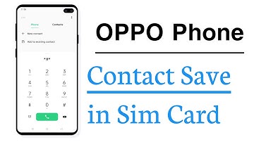 OPPO Phone How To Save Contact in Sim Card ! Sim Card Mein Contact Save Karen