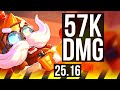 CORKI &amp; Thresh vs YUNARA &amp; Nautilus (ADC) | 23/0/7, Legendary, 57k DMG | KR Master | 25.16
