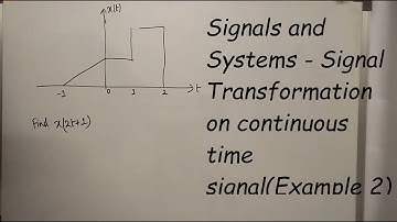 Signals and Systems - Signal Transformation on continuous time signal(Example 2)