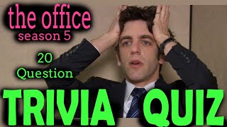 Season 5 of | THE OFFICE |  - TRIVIA QUIZ - 20 Questions [Road TRIpVIA] - July 19th, 2020