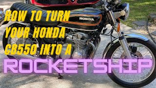 How to turn your vintage Honda CB550 into a rocketship! #cb550 #hondacb550 #caferacer