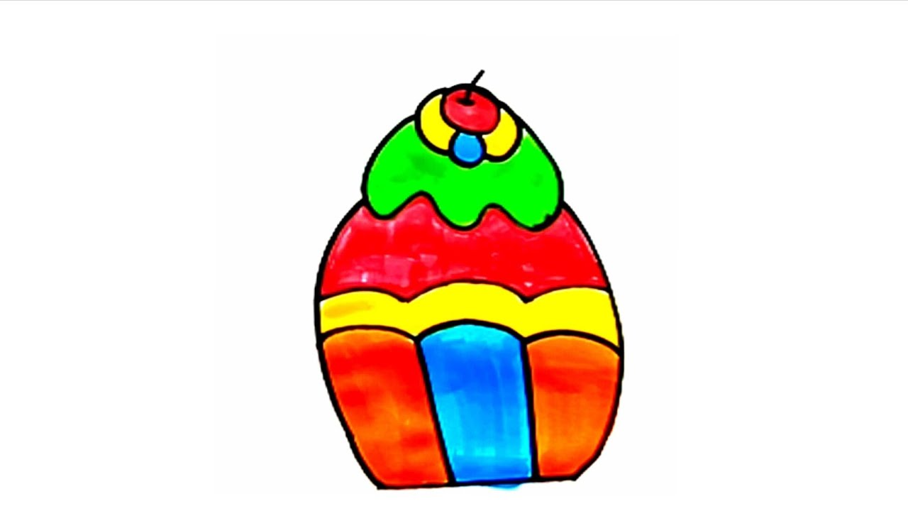 Cute Cupcake Drawing Step by Step | Easy Drawing for Kids