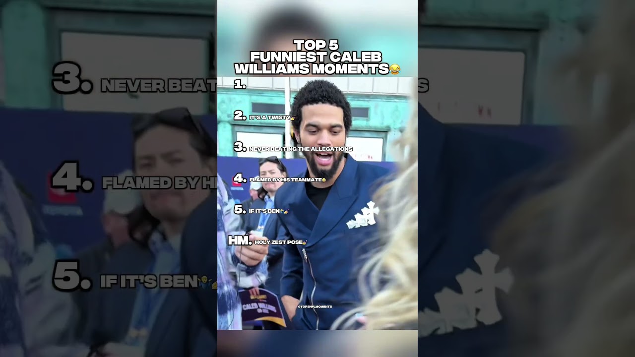 Top 5 Funniest Caleb Williams Moments😂 #calebwillaims #chicagobears #nfl