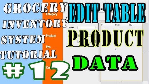 Java Netbeans: Inventory System (POS)  12 Edit Product data Table  TAGALOG