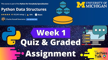 Coursera Python Data Structures WEEK 1 Quiz Answers | by University of Michigan