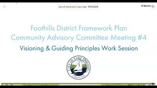 Foothills Community Advisory Committee (CAC) MEETING #4 - 01/13/2026