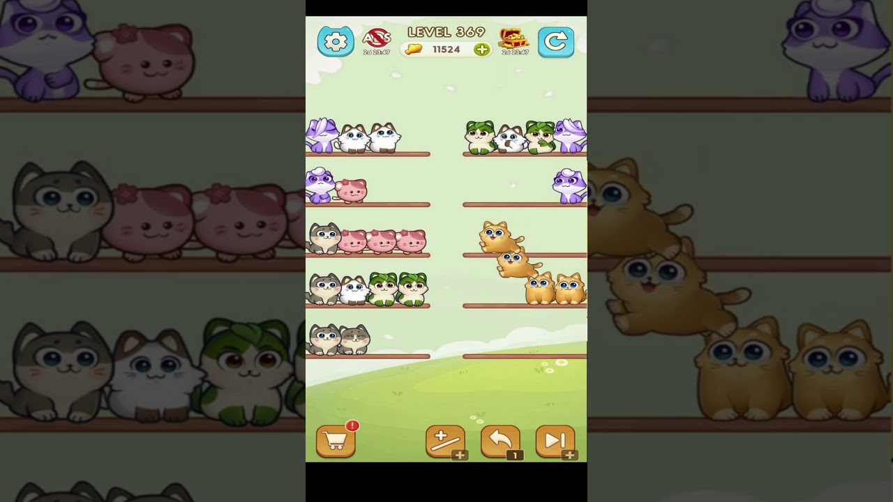 🏅CAT SORT PUZZLE🎧LVL 369🐈 Gameplay Walkthrough 🎮 