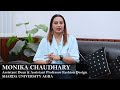 Sharda School of Design | Sharda University Agra | Monika Choudhary | Asst. Dean at Fashion Design