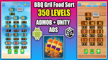 BBQ Grill Sort Unity Puzzle Game Source Code | Unity Sorting Game Template | Unity Source Code