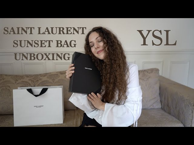 YSL SAINT LAURENT BAG UNBOXING, Sunset Medium Bag, & what it looks like  on