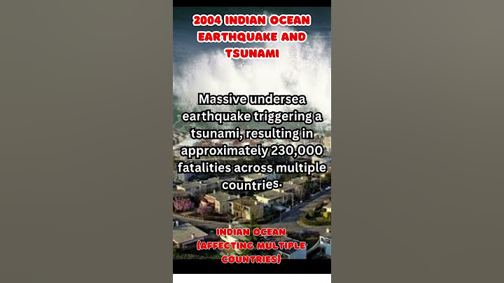 2004 Indian Ocean earthquake and tsunami
