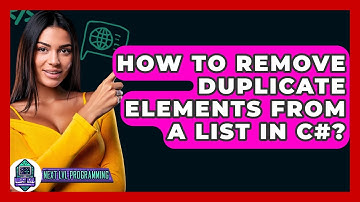 How To Remove Duplicate Elements From A List In C#? - Next LVL Programming