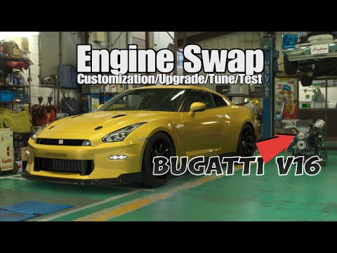 GT7 Insane Engine Swap: Bugatti Chiron V16 Into Nissan GT-R T-spec '24! Tune & Test