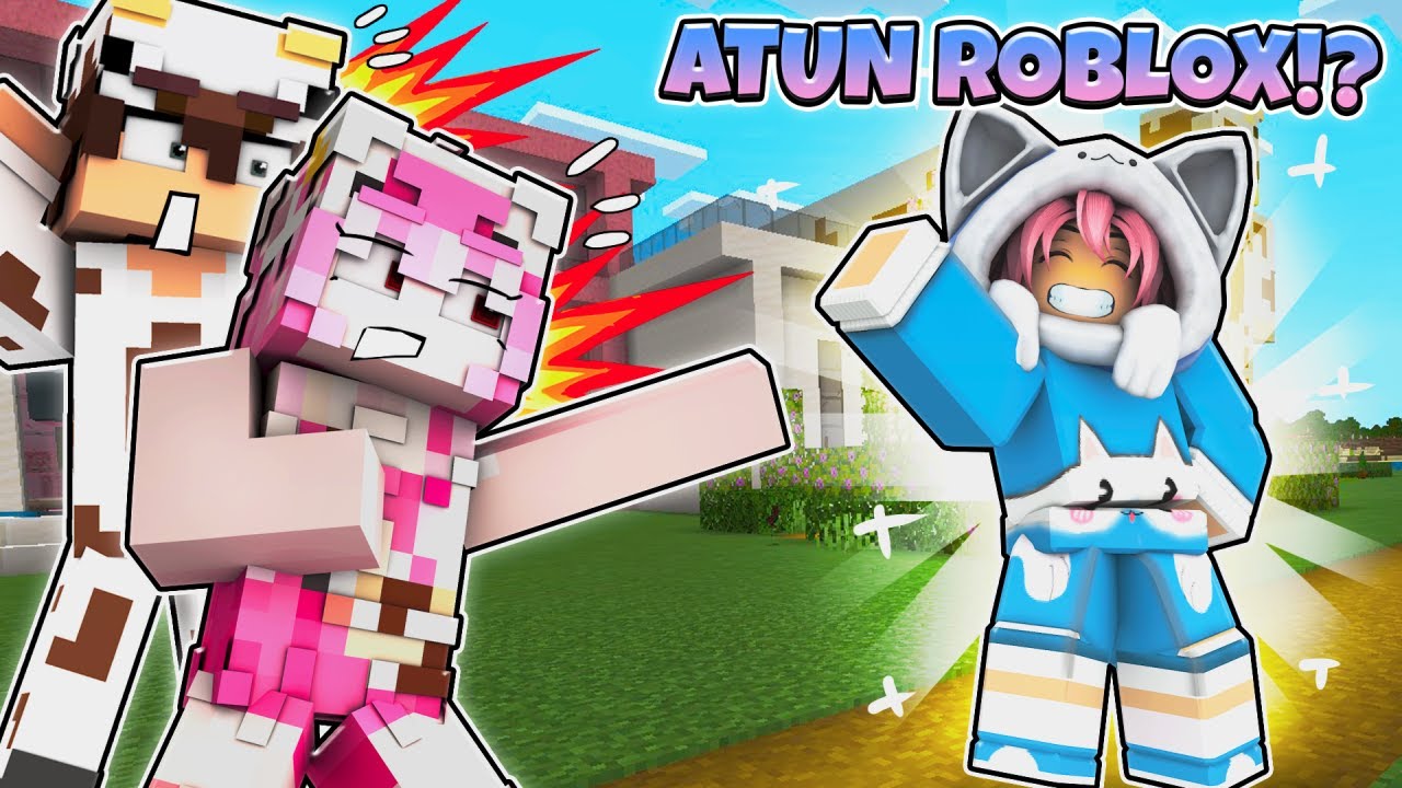 MOOCI & MILO KAGET! ATUN ROBLOX TIBA-TIBA MASUK KE DUNIA MINECRAFT!