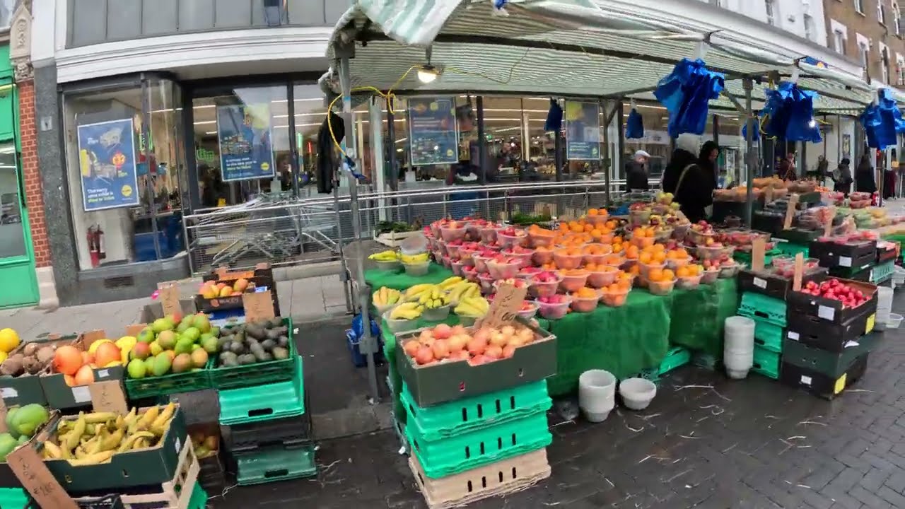 Saturday Morning Walk through Europe's largest open street market Walthamstow Market