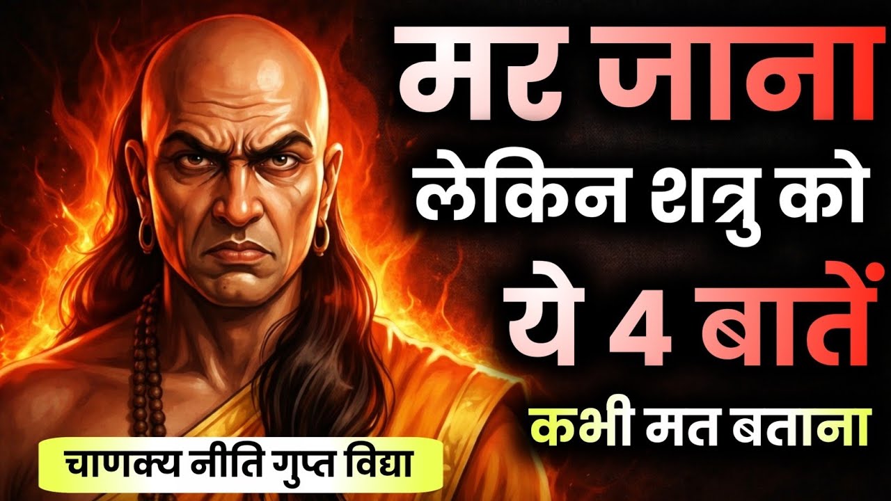 मर जाना लेकिन अपने शत्रु को ये 4 बातें कभी मत बताना 🤬 चाणक्य नीति गुप्त विद्या | Chanakya Niti 