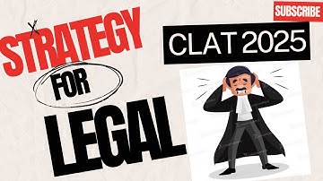 How to improve LEGAL in CLAT 2025? by Harsh Ranjan |CLAT 2025 | LEGAL #clat2025 #clat #strategy #law