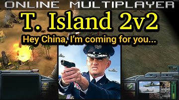 Tournament Island 2v2 - Air Force General - No Rules | C&C Generals Zero Hour | No Commentary