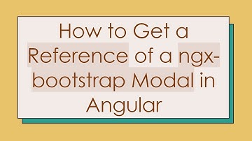 How to Get a Reference of a ngx-bootstrap Modal in Angular