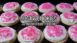 Sugar Cookies with Buttercream Frosting