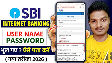 SBI Internet Banking "Forgot Username/Login Password" | SBI Net Banking User ID and Password Forgot
