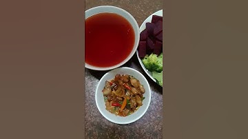 Kho quẹt,củ quả luộc