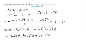 Solving a Second-Order Non-homogeneous ODE with Constant Coefficients IVP (Example)