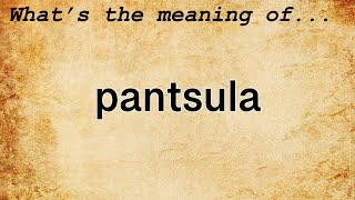 Pantsula Meaning | Definition of Pantsula