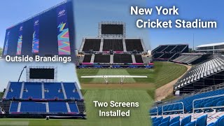 New York Cricket Stadium Two Screens & Outside Hoardings | Modular Stadium In Nassau County Updates