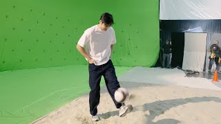 大谷翔平がリフティングに悪戦苦闘！？「やばい！ごめんなさい！」　新TVCM「お〜いお茶 LEMON GREEN日米同時発売」篇