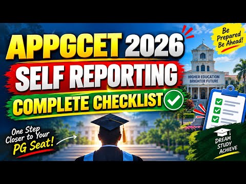APPGCET 2026 Self Reporting 🔥 | Complete Checklist | AP Students