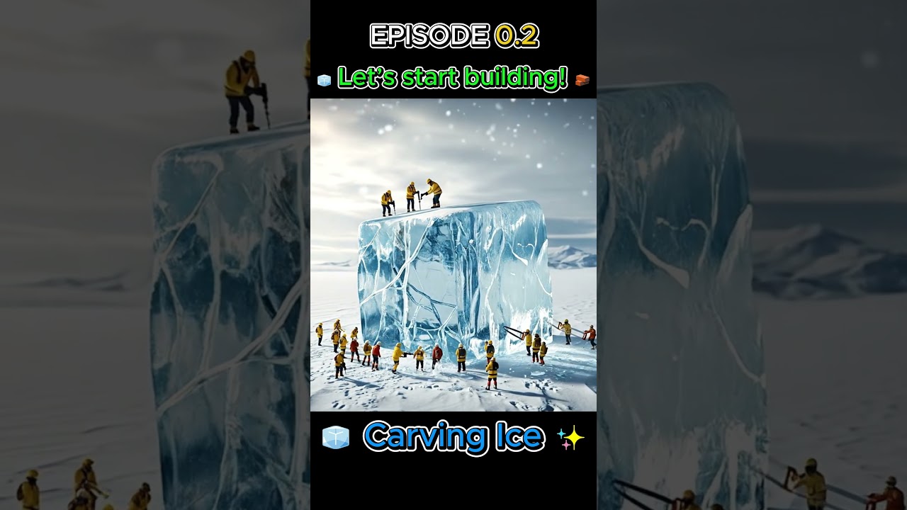 Episode 0.2 🧊🧱 Let’s start building! Carving Ice Block ✨