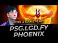 fy plays Phoenix Support Pos 4 | Full Gameplay Dota 2 Replay