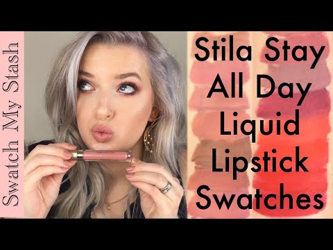 Video: Stila Aria 04 "Stay All Day" skysčio lūpų dažų apžvalga