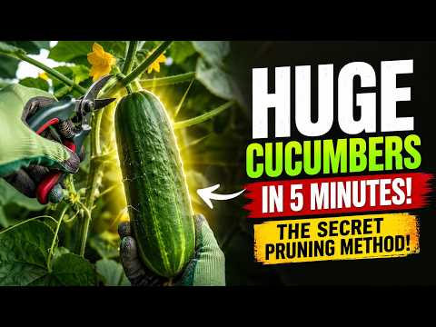 How To Get HUGE Cucumbers In 5 Minutes: The Secret Pruning Method! 🥒