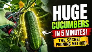 How To Get HUGE Cucumbers In 5 Minutes: The Secret Pruning Method! 🥒