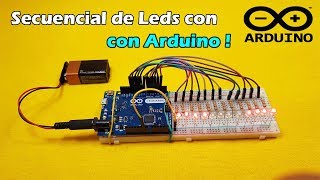 Secuencial de leds con Arduino | 8 Secuencias, Explicacion paso a paso